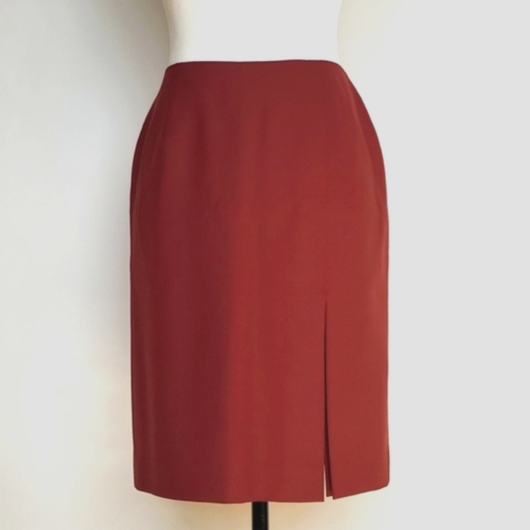COPY - TALBOTS Burgundy Pencil Skirt Petite - Picture 1 of 7